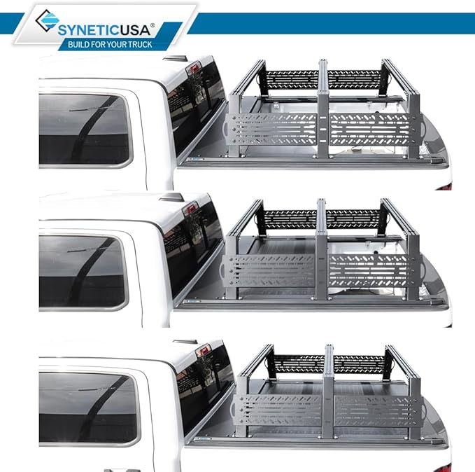 Syneticusa AR Automatic Retract Hard Tonneau Cover with Rack Fits 2016-2026 Tacoma 5' Truck Bed Waterproof Off Road Overlanding