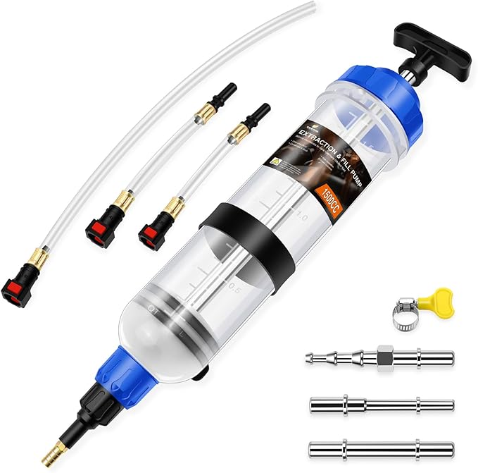 YSTOOL 1500CC Manual Fluid Extractor Pump Brake Fluid Oil Suction Vacuum Filler