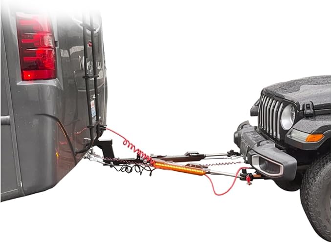 Roadmaster Nighthawk Tow Bar and Baseplate Combo with Wiring Kit for LED Bulbs fits 2019-2025 Gladiator JT with LED Taillights | Illuminates RV Lights | Includes Decal