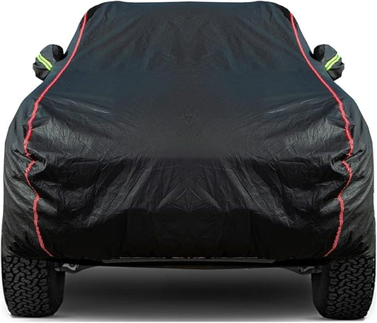 Breathable New Material, Waterproof Car Cover, Locks and Zipper Doors, Sunscreen Waterproof UV Prevention Snowproof Wind and Windproof,Suitable for Indoor Outdoor,for Pickup 180"-206" -B6