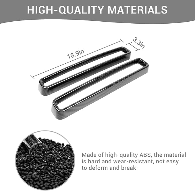 for Challenger Front Grill Mesh Grille Inserts Trim Cover for Dodge Challenger 2015-2023 Black Carbon Fiber Grain Exterior Accessories 2pcs