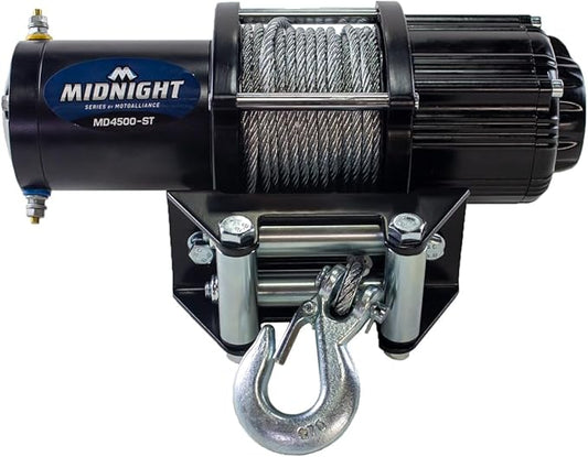 VIPER Midnight 4500lb ATV/UTV Waterproof Wireless Winch with 50 Feet of Steel Cable. Designed by Motoalliance® - a USA Powersports Company with 20+ Years of Offroad Experience.
