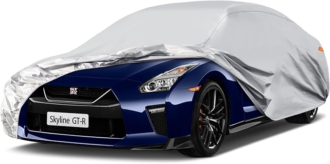 Waterproof Car Cover for Nissan Skyline/GT-R, 5 Layers Compatible with Nissan Skyline/GT-R All Weather, Snowproof Windproof Rain Ice Sun UV Protection