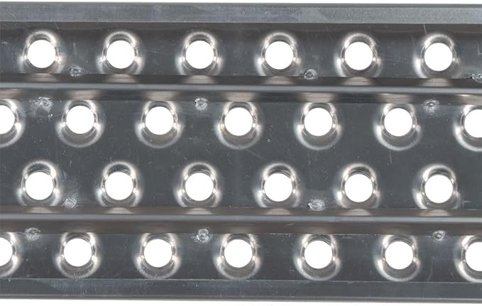 Mytee Products Aluminum Steps Replacement Part for 24" Wide Saddle Tool Box – 2 Pc Set, 12-Gauge Punched Plate Design, Bolt-On Installation, Anti-Slip Grip, Solid Welded Seams, Corrosion Resistant