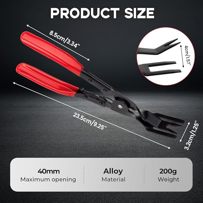 Panel Clip Removal Plier, Professional Automotive Door Panel Upholstery Trim Clip Removal Tool Plier, Remove Push Pin and Press in Trim Fasteners Lift Action, Car Accessories (1pcs)