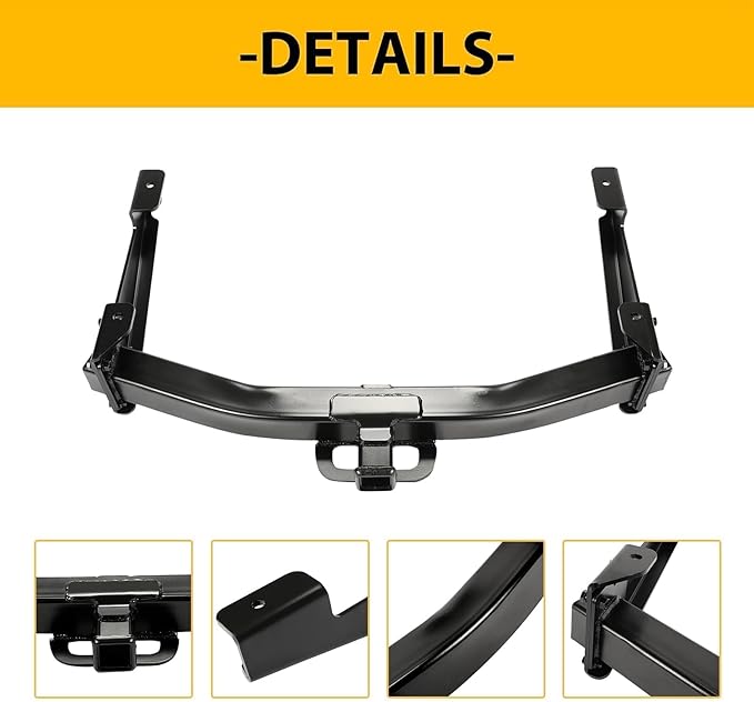 ECOTRIC Class 5 Trailer Tow Hitch W/2-Inch Receiver Compatible with Chevrolet Silverado GMC Sierra 2500HD 3500HD 2001-2010 Replacement for 41944