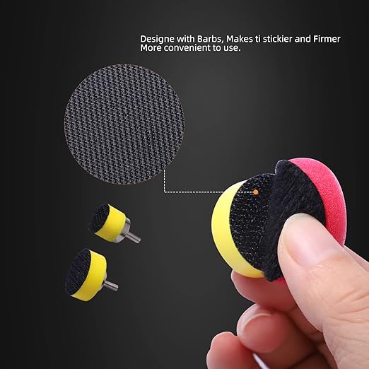 Mini Buffing Polishing Pads, 30Pcs Mini Detail Polisher Pads Use On Rotary Tools, Cordless Electric Drill, Polisher Tool for Tight Area Detailing Polishing, for SPTA Polisher -SP-DP030USA