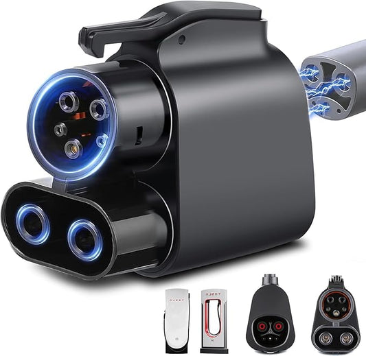 Tesla Supercharger to CCS1 Charger Adapter NACS to CCS1 Adapter, 500A/1000V fit for V3/V4 Tesla Supercharger, Nacs DC Adapter Compatible with Ford, Rivian, GM, Volvo, Polestar, Hyundai CCS1 EVs, Black