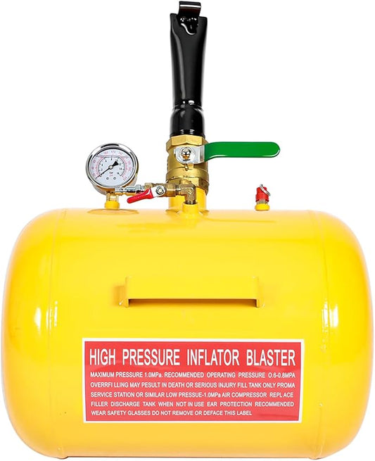 BLACKHORSE-RACING 7.5 Gallon Air Tire Bead Seater - Blaster Tool Seating Inflator w/Gauge Car Truck ATV Tank Heavy Duty