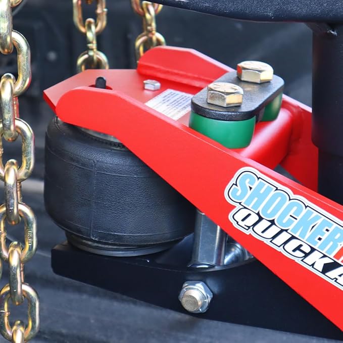 Shocker Quick Air® 5th Wheel to Gooseneck Air Hitch & Shift Lock Coupler Conversion Kit, Fits Lippert 1621 0719 & RhinoBox - 24,000 lbs GTW