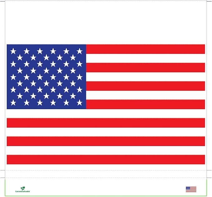 Leaveshade RV Awning Fabric Replacement Camper Trailer Awning Fabric Super Heavy Vinyl Coated Polyester 9'3''(Fit for 10' Awning)-USA Flag (Custom Looking)