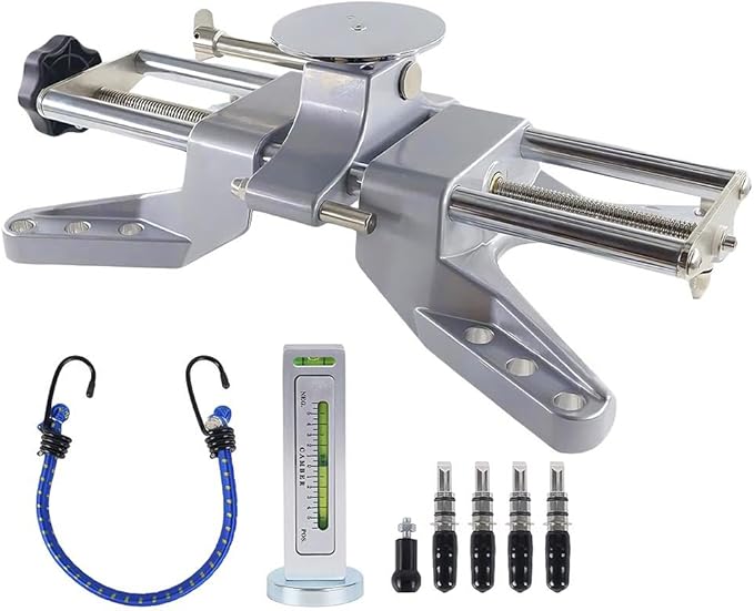 BARTOO Wheel Clamp & Magnetic Adapter for Precise Camber Caster Gauges, Universal Wheel Alignment Tool Fits for 11-25" Rims Camber Wheel Alignment Rack Tool