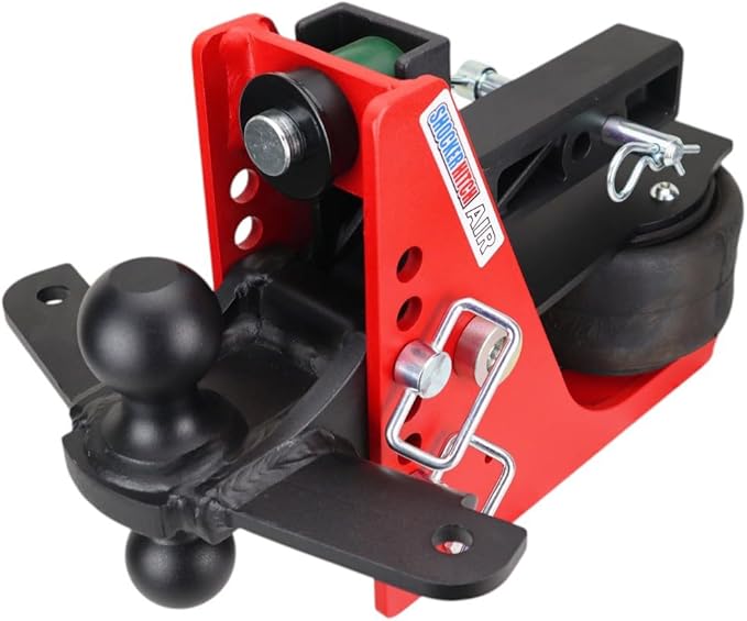 Shocker Air Hitch Sway Control Towing Kit - Fits 2" Hitch - Black Combo 2" & 2-5/16" Balls - 2 Sway Bar Kits - 14,000 lbs