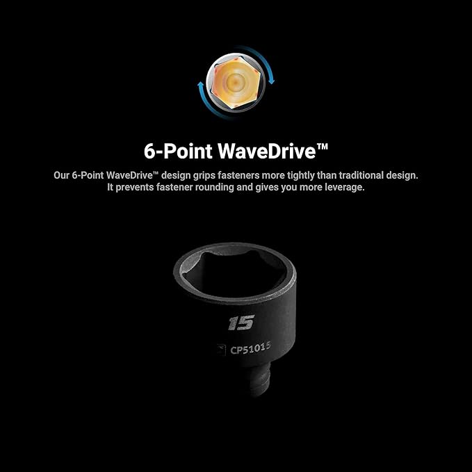 Capri Tools 8 mm Deep Impact Socket, 1/4-Inch Drive, 6-Point, Metric