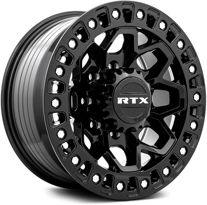 17x9 inch Custom Wheel - Gloss Black Milled Rivets Offroad Design Aluminum Alloy Rim Offroad Bolt- Pattern 8x180 mm Offset 20 mm