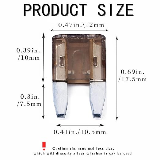 100 Pack Auto Fuses 7.5 AMP APM/ATM 32V Mini Blade Style Fuses 7.5A Short Circuit Protection Car Fuse (7.5AMP)