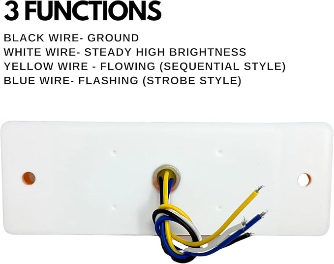 10x Amber + 10x Red 6" 21 LED Side Marker Clearance Light Rectangle 12V Truck Trailer Camper Boat Marine 6x2 Rectangular Surface Mount Sealed and Waterproof Strobe/Turn Functions