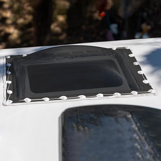 XMK RV Skylight Replacement,18"x26" Outer Dome Skylight Fits 14"x22" Openings,Camper RV Skylight Cover for Shower Roof Dome Trailer Fifth Wheel Food Truck Motorhome, Impact Resistant, Black