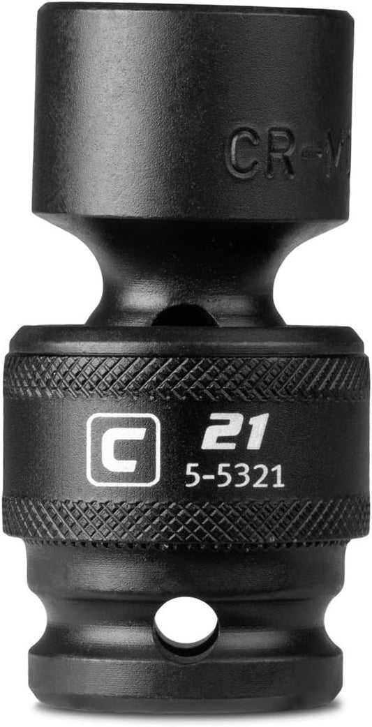 Capri Tools 21 mm Universal Impact Socket, 1/2-Inch Drive, 6-Point, Metric