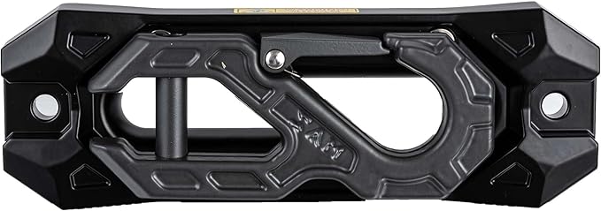 SINOKING Winch Fairlead with Tow Hook, Aluminum Hawse Fairlead with Grade 80 Forged Steel Winch Hook, 45000lb Break Strength Winch Fairlead Hook Set for Off-Road Vehicle Recovery