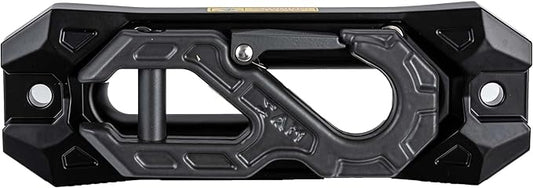 SINOKING Winch Fairlead with Tow Hook, Aluminum Hawse Fairlead with Grade 80 Forged Steel Winch Hook, 45000lb Break Strength Winch Fairlead Hook Set for Off-Road Vehicle Recovery