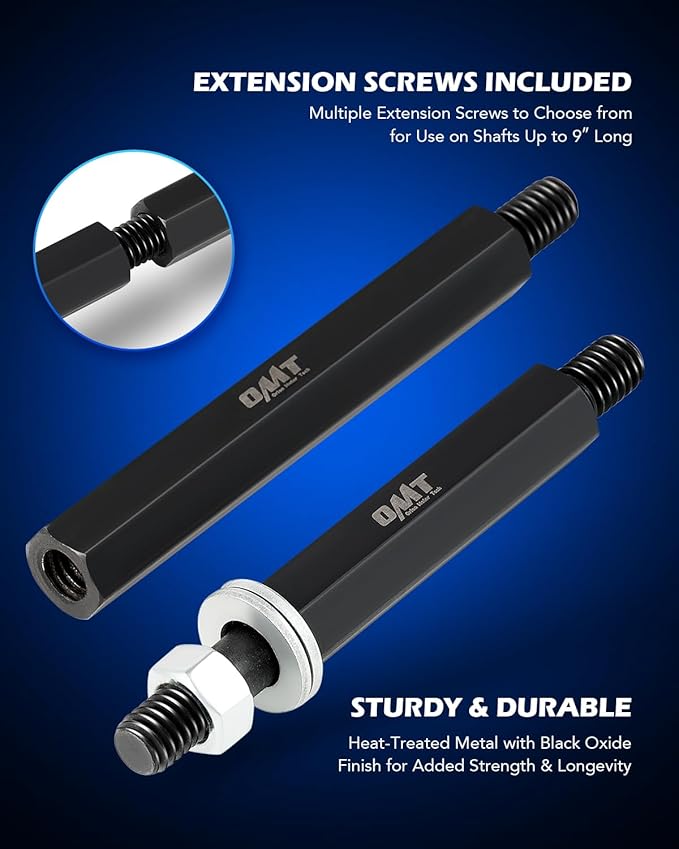 Bearing Puller Set, 5 Ton Capacity Bearing Separator, Pinion Wheel Bearing Removal Kit with 2" and 3" Jaws, Wheel Hub Axle Puller Set, Heavy Duty Bearing Splitter Tool Kit with Blue Case