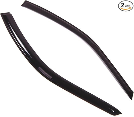 TuningPros Outside Mount Window Vent Visors Rain Guards Compatible with Honda Prelude 1992-1996 | Side Window Wind Deflectors Rain Shields | Smoke Tinted, 2 Pcs Set, DGWV-243