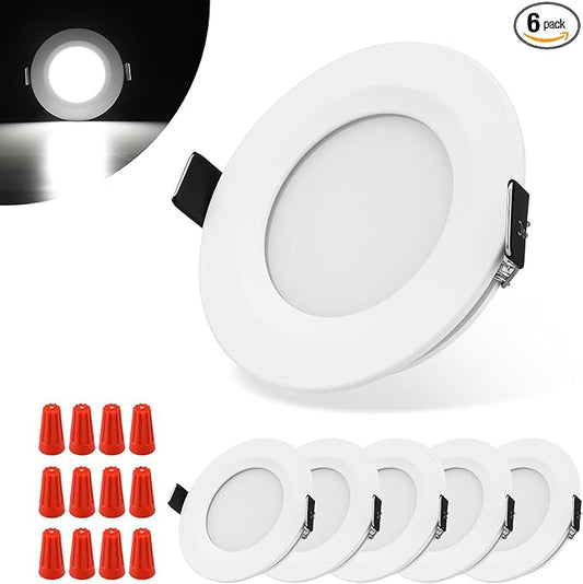 RV Ceiling Recessed Light 12V, LED RV Puck Light, Ultra-Thin RV Lights Interior,High Brightness for Camper Van Truck Motorhome Boat Sailboat Roof Under Cabinet Lightin