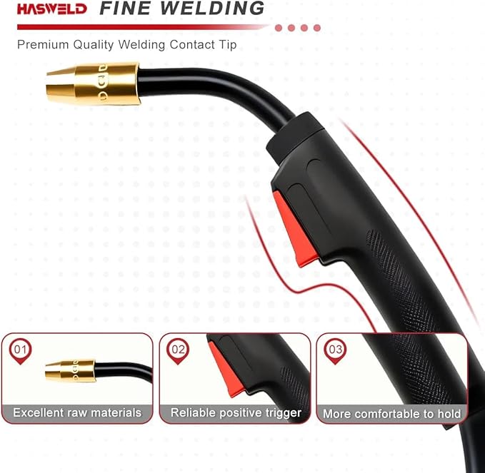 10ft Mig Gun Torch Parts Kit Fit Hobart Handler 190,Handler 210,Multi-Handler 200,Handler 210MVP 245926 500553 H100S4-10 MIG Welding Gun