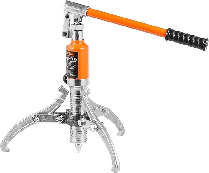 VEVOR Hydraulic Gear Puller, 5 Ton Max Capacity Wheel Bearing Pulling Separator, 2 or 3 Jaws Puller, Vertically and Horizontally, 8" Jaw Hydraulic Puller with Case for Pulling Hubs