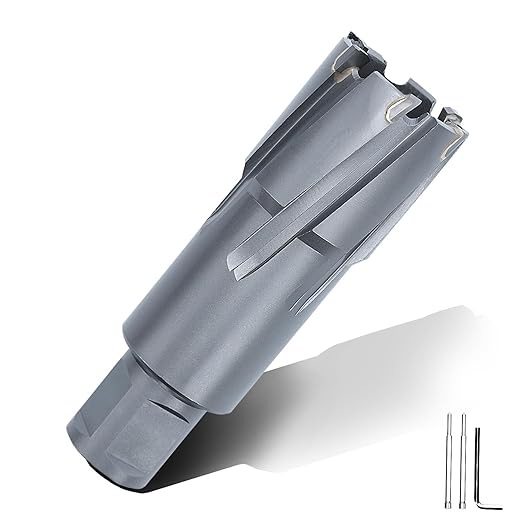 1-1/10" x 2" Annular Cutter with Weldon Shank,Carbide Tip Annular Drill Bit for Stainless Steel, Iron (2" Depth, 1-1/10" Diameter)