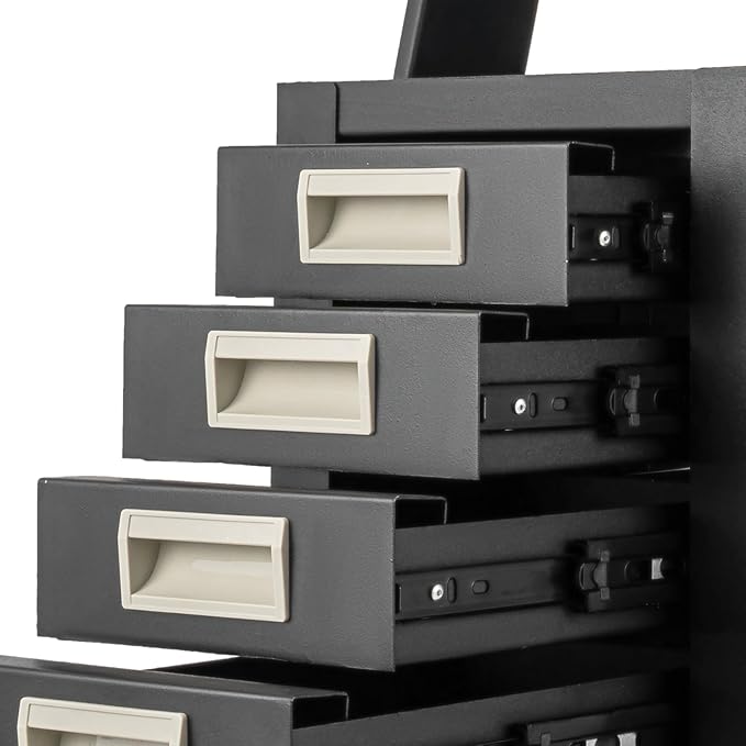 Welding Cart with Drawers, Mig Welder Cart 265 Lbs Capacity, Weld Cart for TIG MIG Welder and Plasma Cutter with 4 Drawers and 2 Safety Chains