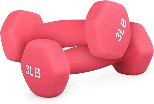 MADOG Dumbbell Set, Anti-Slip Neoprene Coated Hexagon Hand Weights for Home Gym Equipment Workouts Strength Training