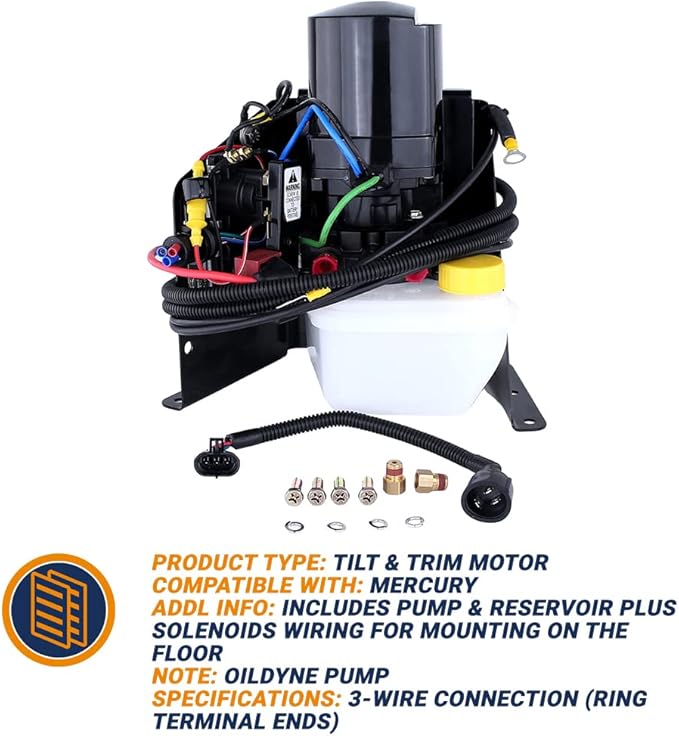 NEW TILT TRIM MOTOR ComponentsPlus Compatible With MERCURY ALPHA ONE ALL DRIVES 1988 1989 1990 1991 502 SSM6 DRVLN SSMM PLGIN 14336A8 14336A9 14336A20 88183A12 RT05046 1186752 88183A5 88183A8 PT510N