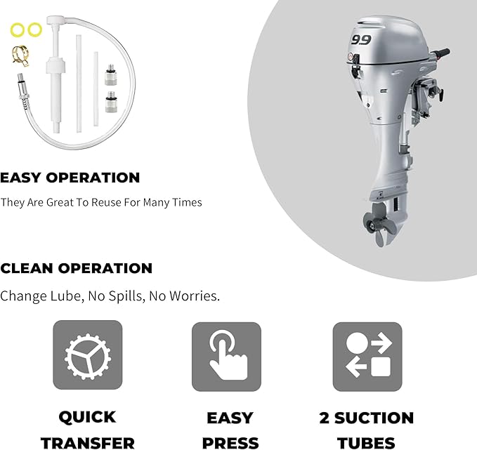 Boat Lower Unit Gear Lube Oil Pump Compatible with Mercury Yamaha Honda Suzuki Evinrude Marine Outboard and MerCruiser OMC Outdrive