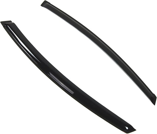 Tuningpros WD2-352 Dark Smoke 2 Pcs Set Window Visor (Outside Mount) Deflector Rain Guard Compatible with 2004-2010 Nissan Quest
