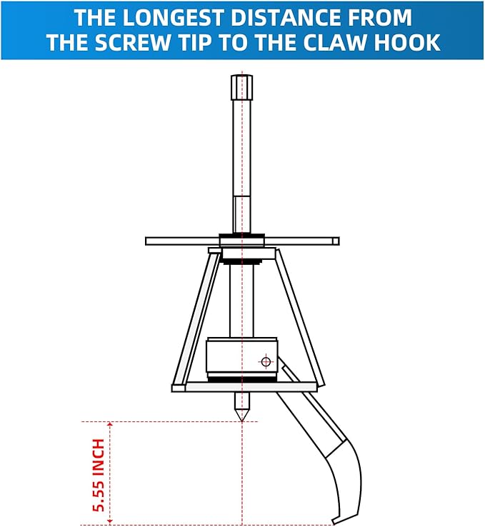 BESTOOL 2 Jaw Gear Puller,6 Ton Pulley Puller Tool, Removal Tool for Gears, Pulley, Flywheel