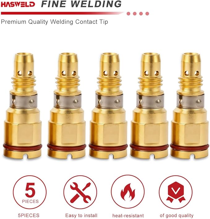 5-PK Gas Diffuser D-M250 Replacement for Miller AccuLock MDX-250 guns Millermatic 212,235,250,251,252,255 Mig Welder