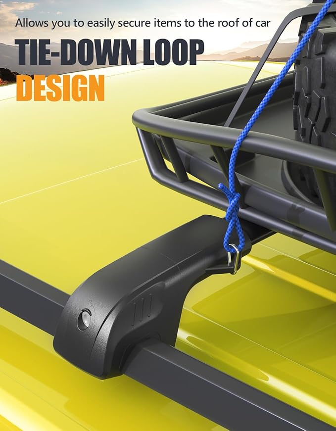 KINGGERI 300lbs Lockable Roof Rack Cross Bars Compatible with Kia EV9 2024-2026 GT-Line (Not for Wind & Land) with Raised Side Rails, Heavy Duty Aluminum Roof Rails Crossbars Luggage Accessories