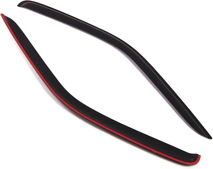 TuningPros Outside Mount Window Vent Visors Rain Guards Compatible with Ford Transit Connect 2010-2013 | Side Window Wind Deflectors Rain Shields | Smoke Tinted, 2 Pcs Set, DGWV-197