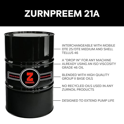 Zurnpreem 21A Premium AW 46 Hydraulic Fluid, 55 Gallons