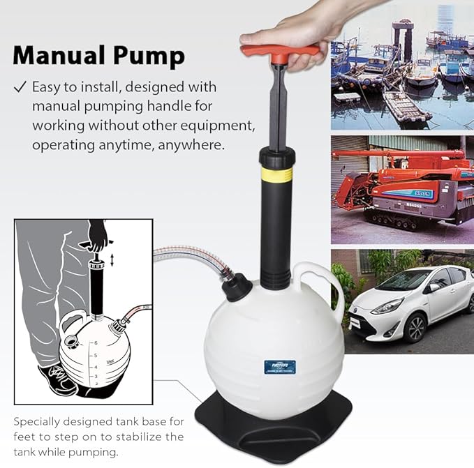 FIRSTINFO A1141HN Taiwan 21-Adapter Manual ATF Filler System, 6L High-Capacity Manual Transmission Fluid Pump Tool for Automatic Transmission Fluid Oil Refill