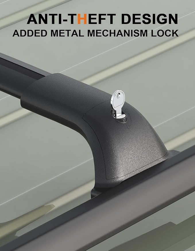 Lockable 260lbs Roof Rack Cross Bars Compatible with Chevy Chevrolet Traverse 2018 2019 2020 2021,All-Metal Aluminum Heavy Duty Roof Rails Crossbars Cargo Canoe Black Rooftop Luggage.