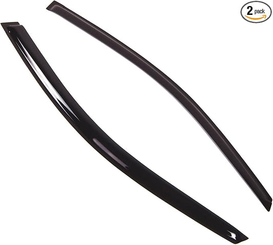 TuningPros Outside Mount Window Vent Visors Rain Guards Compatible with Honda Civic SI 2002-2005 | Side Window Wind Deflectors Rain Shields | Smoke Tinted, 2 Pcs Set, DGWV-227