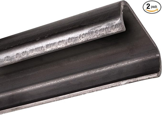 US Cargo Control Steel Winch Track for Sliding Winches (2 Pack), Durable Sliding C-Track Rail for Flatbed Trailer, 6 Feet Each, Weld-On Bottom Mount Application for Easy Cargo Tie Down, Made in USA