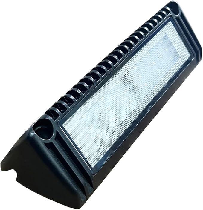 9 Inch LED RV Exterior Light, Work Scene Lighting Fixture, 12V/24V DC, 6000K Cool White, Down Angle Flood Beam, for Truck Boat Trailer Camper Van, Black Finish Aluminum Housing, 1 Pack