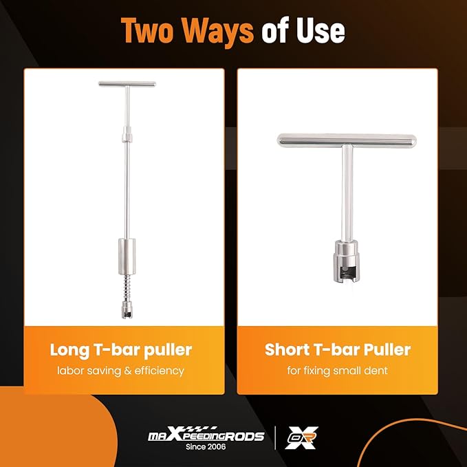 maXpeedingrods Car Dent Puller Dent Removal Kit, 2 in 1 Slide Hammer T Bar Dent Puller, Paintless Auto Body Dent Repair Tool, for Car Motorcycle Refrigerator, 43PCS