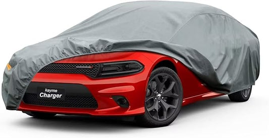Kayme Heavy Duty Car Cover Custom Fit Dodge Charger (2006-2025), Waterproof All Weather for Automobiles, Full Car Cover - Sun, Rain & UV Protection