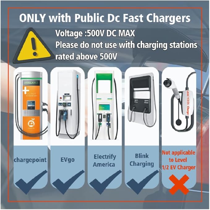 CCS to NACS Adapter for Tesla Model 3 Y S X & NACS EVs, 500A 1000V Fast Charging Converter, UL 2252 Certified CCS1 to Tesla Adapter, Compatible with Super Fast DC Chargers (Not for Cybertruck)