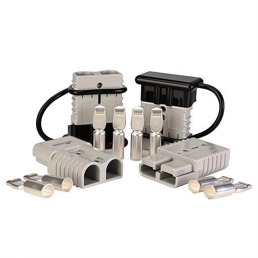 4 Pack 175AMP Battery Quick Connect Disconnect Kit - 1/0 AWG Wire Harness Plug Set for Winch, RV, Truck, Car, ATV, Motor - Heavy Duty Power Connector with Cables (Red)